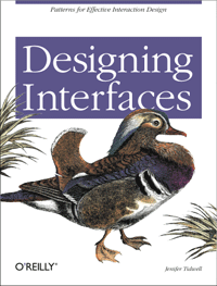 Link to website and book cover for 'Designing Interfaces'